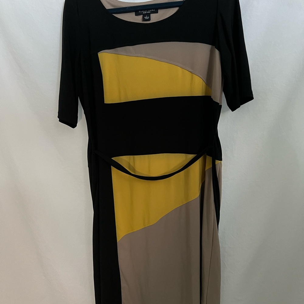 Color block dress office wear large